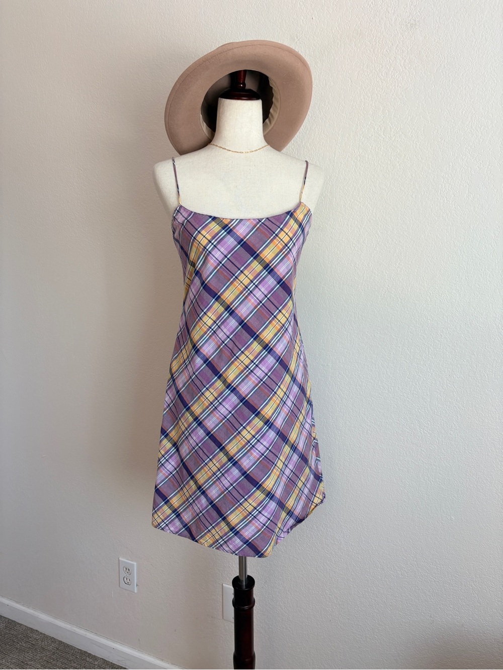Vintage 90s Ralph Lauren Plaid Slip Dress - Picture 9 of 13